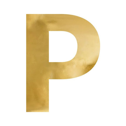 Spiegelletter P Goud 60cm van Partydeco koop je bij Partywinkel