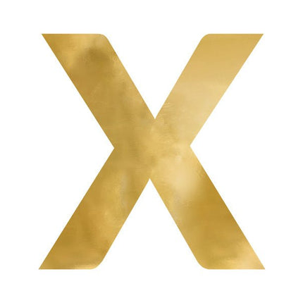 Spiegelletter X Goud 60cm van Partydeco koop je bij Partywinkel
