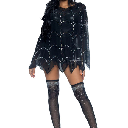 Spinnenweb Poncho Dames Leg Avenue van Leg Avenue koop je bij Partywinkel