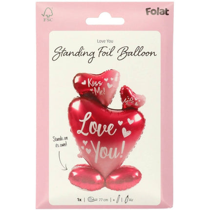 Hartjes Helium Ballon Leeg Ombre 77cm van Folat koop je bij Partywinkel