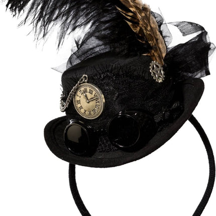 Steampunk Haarband Zwart van Orlob koop je bij Partywinkel