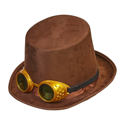 Steampunk Hoed Bruin van Widmann koop je bij Partywinkel