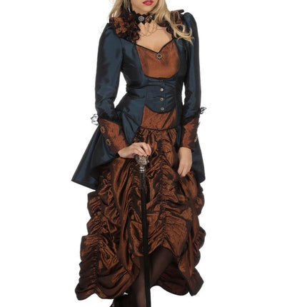 Steampunk Jurk Blauw van Wilbers & Wilbers koop je bij Partywinkel