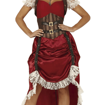Steampunk Kostuum Dames Rood van Fiestas Guirca koop je bij Partywinkel