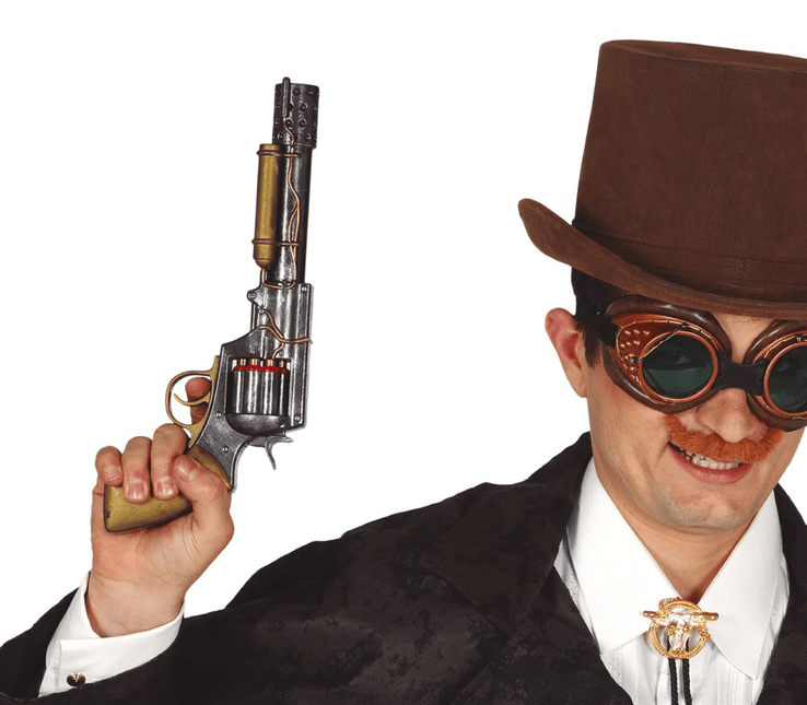 Steampunk Revolver 30cm van Fiestas Guirca koop je bij Partywinkel