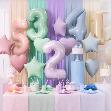 Ster Helium Ballon Beige Leeg 48cm van Partydeco koop je bij Partywinkel