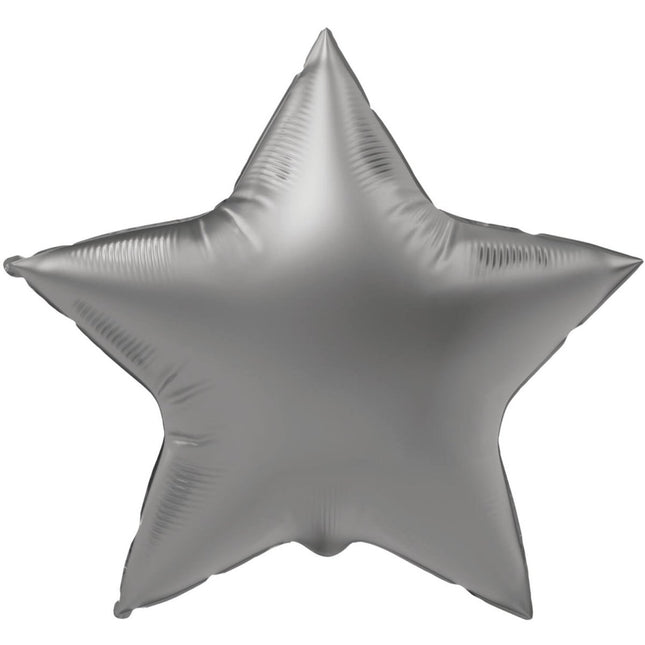 Ster Helium Ballon Zilver Leeg 45cm van Folat koop je bij Partywinkel