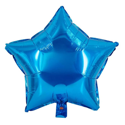 Stjärnformad heliumballong, blå, tom, 45 cm