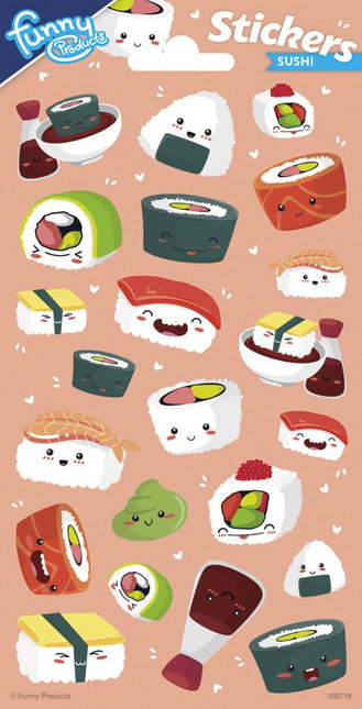 Stickers Sushi van Funny Products koop je bij Partywinkel