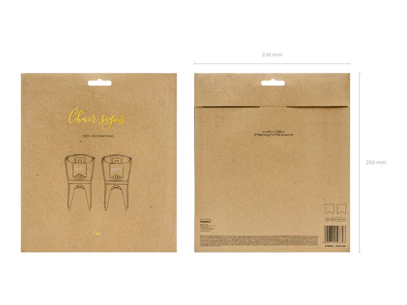 Stoeldecoratie Bride Groom 2st van Partydeco koop je bij Partywinkel