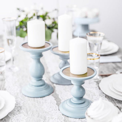 Stompkaars Wit 12cm 6st van Partydeco koop je bij Partywinkel