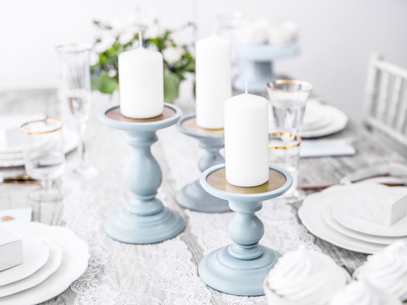 Stompkaars Wit 12cm 6st van Partydeco koop je bij Partywinkel