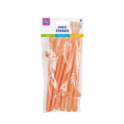 Penis-sugrör 19,5 cm, 8 st