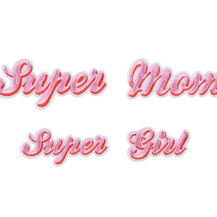 Strijk Embleem Supermom 2st van Partydeco koop je bij Partywinkel