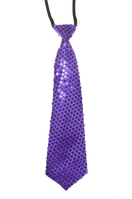 Paars Stropdas Pailletten van Wilbers & Wilbers koop je bij Partywinkel
