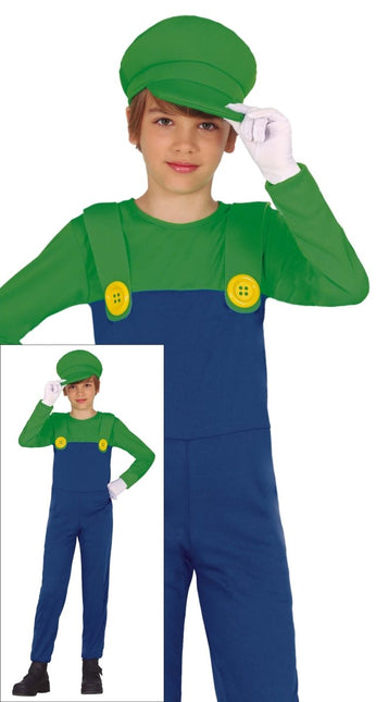 Super Mario Kostuum Jongen Luigi van Fiestas Guirca koop je bij Partywinkel