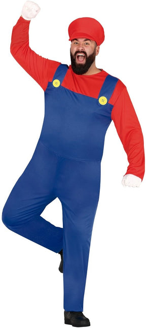 Super Mario Kostuum Rood Blauw Heren van Fiestas Guirca koop je bij Partywinkel