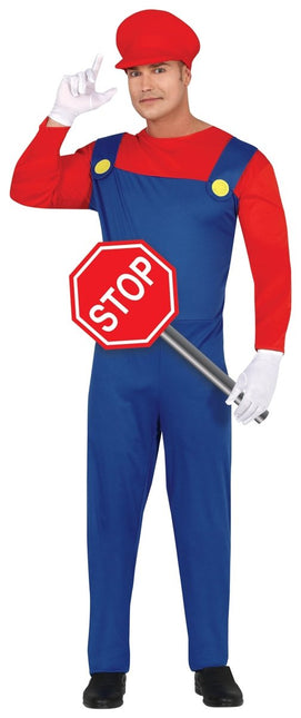 Super Mario Kostuum Rood Blauw Heren van Fiestas Guirca koop je bij Partywinkel