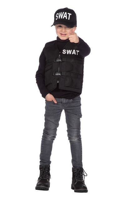 Swat Vest Zwart Jongen van Wilbers & Wilbers koop je bij Partywinkel