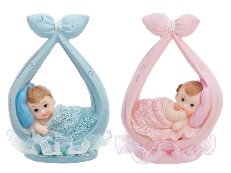 Taarttopper Baby Jongen In Sjaal 11cm van Partydeco koop je bij Partywinkel