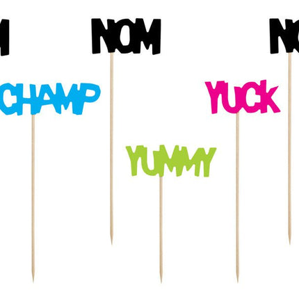 Taarttoppers Monster 21,5cm 6st van Partydeco koop je bij Partywinkel