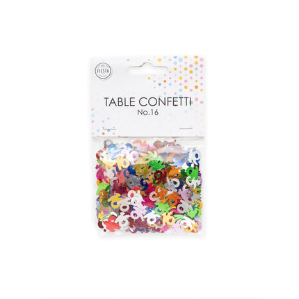 Tafelconfetti 16 Jaar Gekleurd van WeFiesta koop je bij Partywinkel