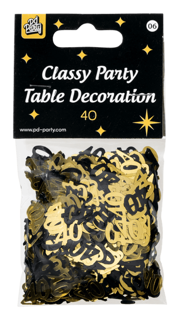 Tafelconfetti 40 Jaar 20gr van Paper Dreams koop je bij Partywinkel