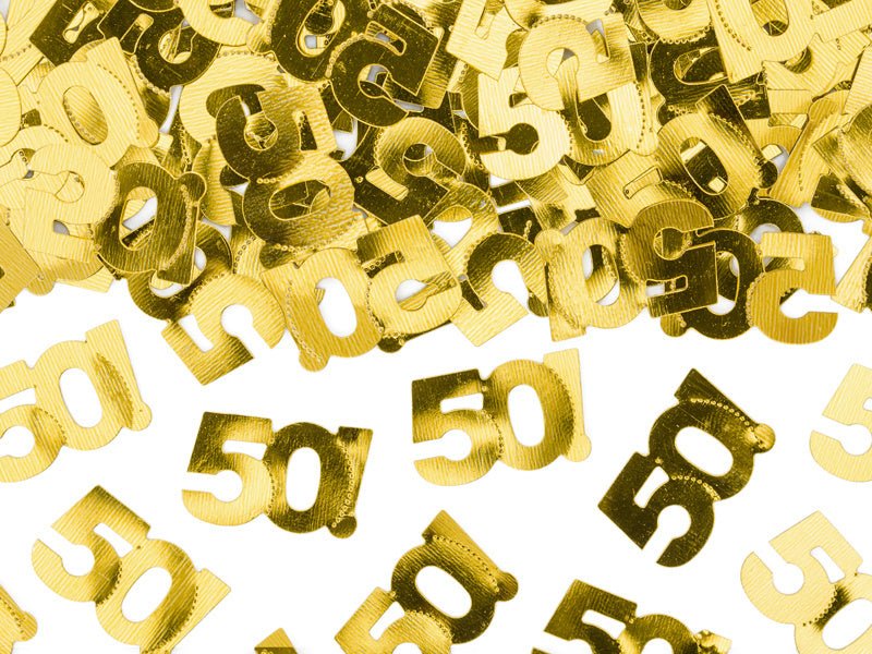 Tafelconfetti 50 Jaar Goud van Partydeco koop je bij Partywinkel