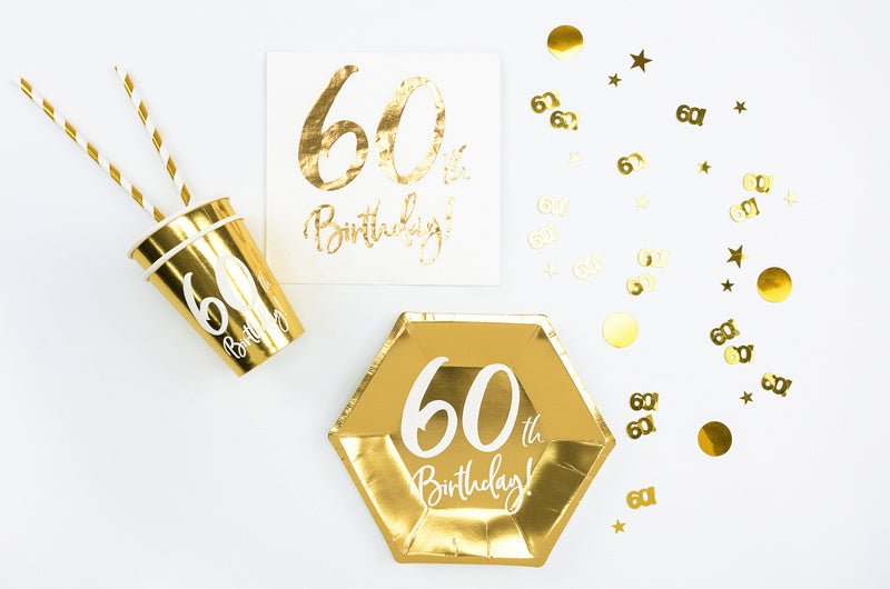 Tafelconfetti 60 Jaar Goud van Partydeco koop je bij Partywinkel