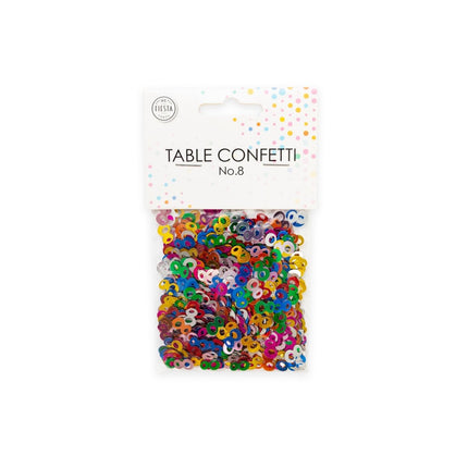 Tafelconfetti 8 Jaar Gekleurd van WeFiesta koop je bij Partywinkel