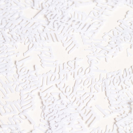 Tafelconfetti Just Married Wit van WeFiesta koop je bij Partywinkel