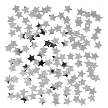 Tafelconfetti Ster Zilver 1cm 600st van Haza Witbaard koop je bij Partywinkel