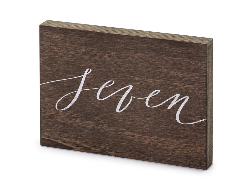 Tafelnummer Seven 18cm van Partydeco koop je bij Partywinkel