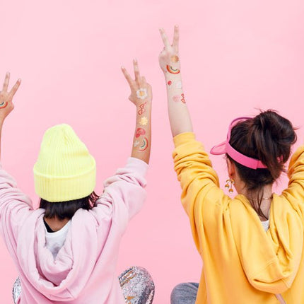 Tattoos Bloemen Mix 14st van Partydeco koop je bij Partywinkel