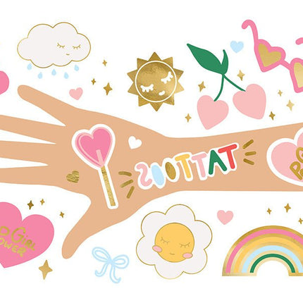 Tattoos Bloemen Mix 14st van Partydeco koop je bij Partywinkel