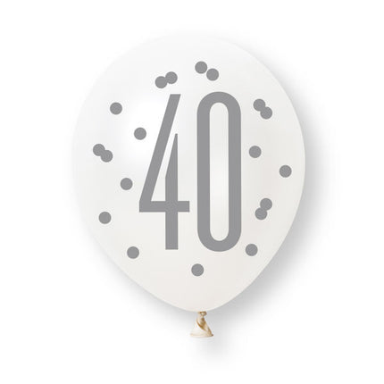 40 Jaar Ballonnen 30cm 6st
