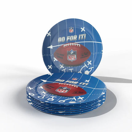 NFL-skyltar, blå och röda, 23 cm, 6 st