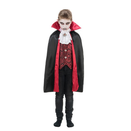 Theodor vampyrdräkt för barn, svart och röd