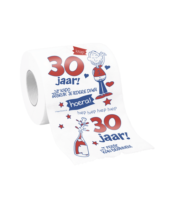 Toiletpapier 30 Jaar Man van Paper Dreams koop je bij Partywinkel