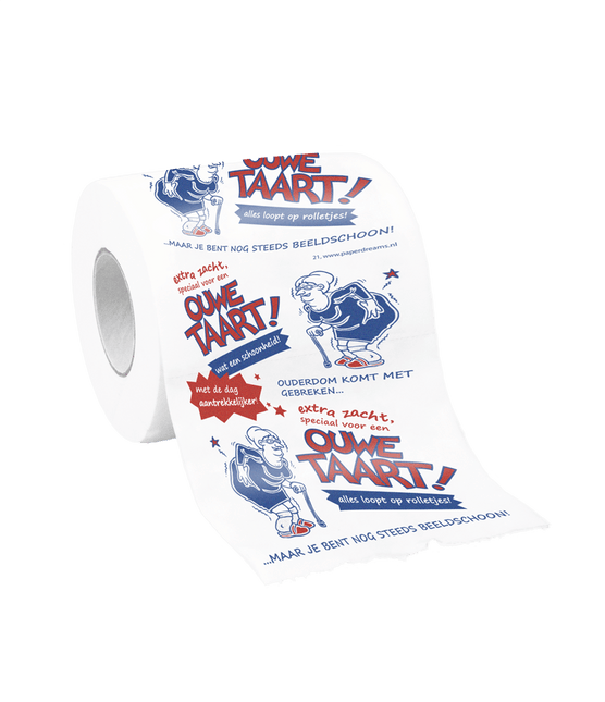 Toiletpapier Ouwe Taart van Paper Dreams koop je bij Partywinkel