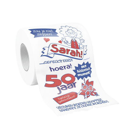 Toiletpapier Sarah van Paper Dreams koop je bij Partywinkel
