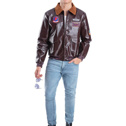 Top Gun Bomber Jas, Bruin van Smiffys koop je bij Partywinkel