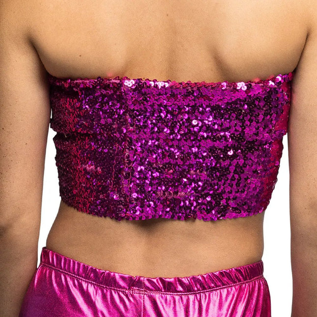Top Sparkle roze (M/L stretch) van Boland koop je bij Partywinkel