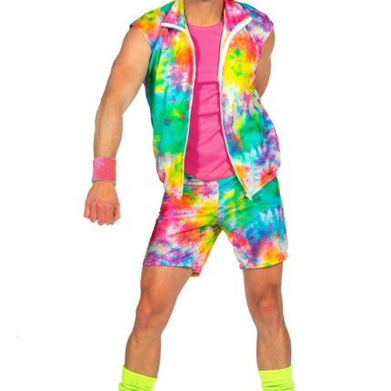 Trainingspak Fout Heren Aerobic Kort Neon van Wilbers & Wilbers koop je bij Partywinkel