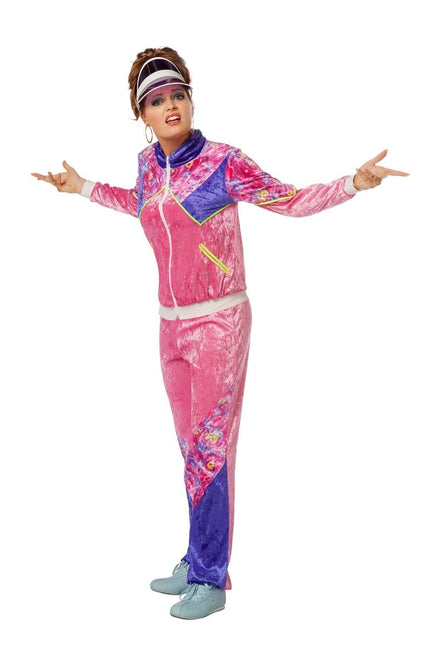 Trainingspak Jaren 80 Fluweel Dames van Wilbers & Wilbers koop je bij Partywinkel