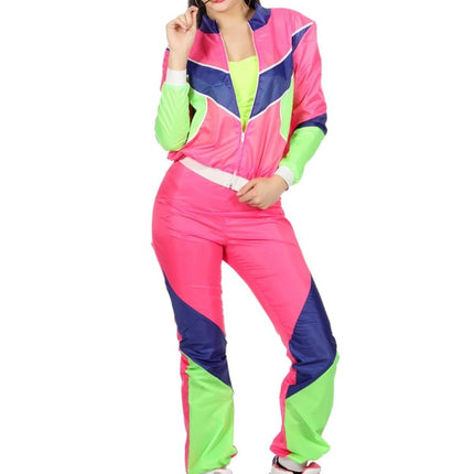 Trainingspak Jaren 80 Neon Dames van Wilbers & Wilbers koop je bij Partywinkel