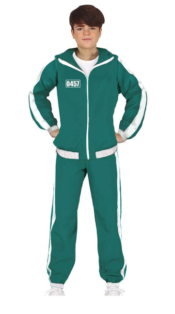 Trainingspak Met Cijfers Meisjes Groen 14/16 jaar van Fiestas Guirca koop je bij Partywinkel