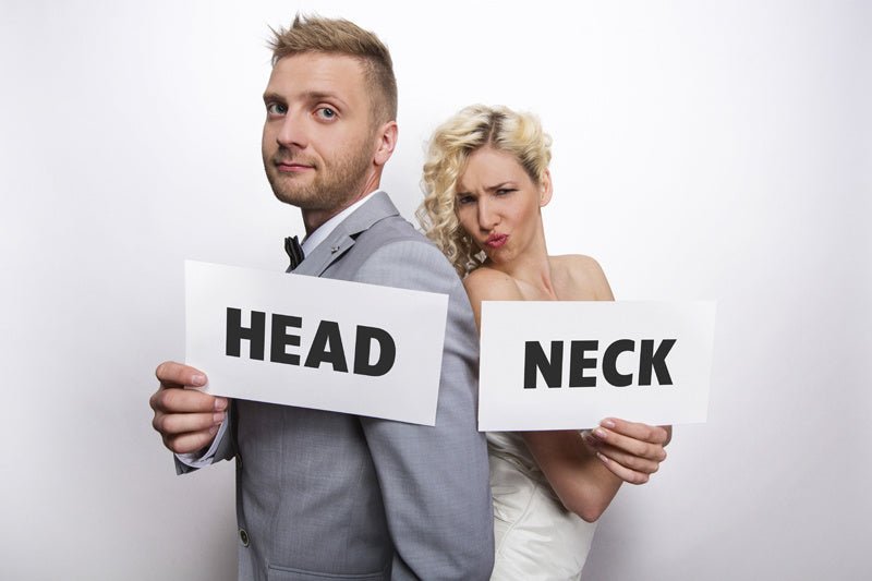 Trouwborden Head & Neck 2st van Partydeco koop je bij Partywinkel