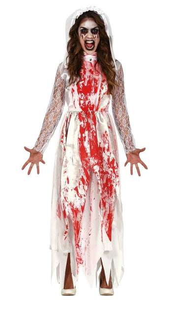Trouwjurk Halloween Kostuum Dames Bebloed van Fiestas Guirca koop je bij Partywinkel