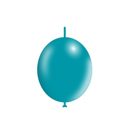 Turquoise Knoopballonnen 30cm 50st van Balloonia koop je bij Partywinkel